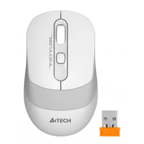 Мышь A4Tech Fstyler FG10S белый/серый оптическая (2000dpi) silent беспроводная USB для ноутбука (4but) Мышь A4Tech Fstyler FG10S белый/серый оптическая (2000dpi) silent беспроводная USB для ноутбука (4but)